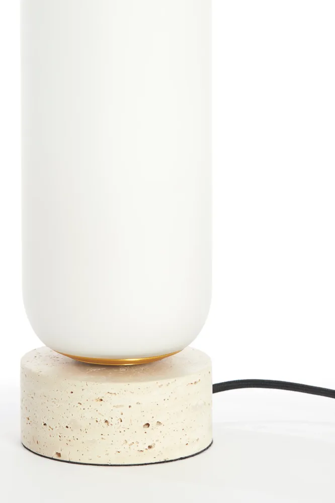 Light & Living tafellamp RYLANO - wit - Ø12x35cm
