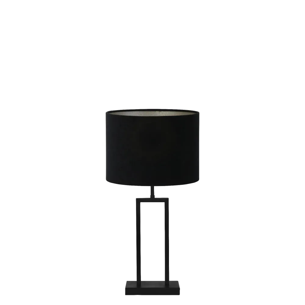 Light & Living tafellamp Shiva/Velours - zwart, zwart - 30x30x62cm