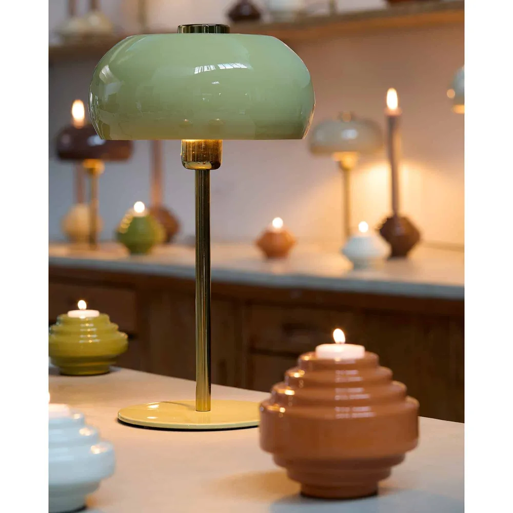 Light & Living tafellamp Surin - groen - Ø23cm