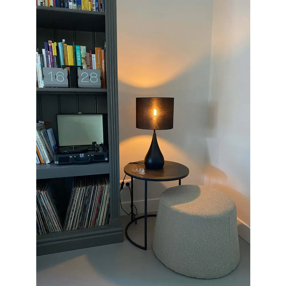 Light & Living tafellamp Svante - zwart - Ø28cm