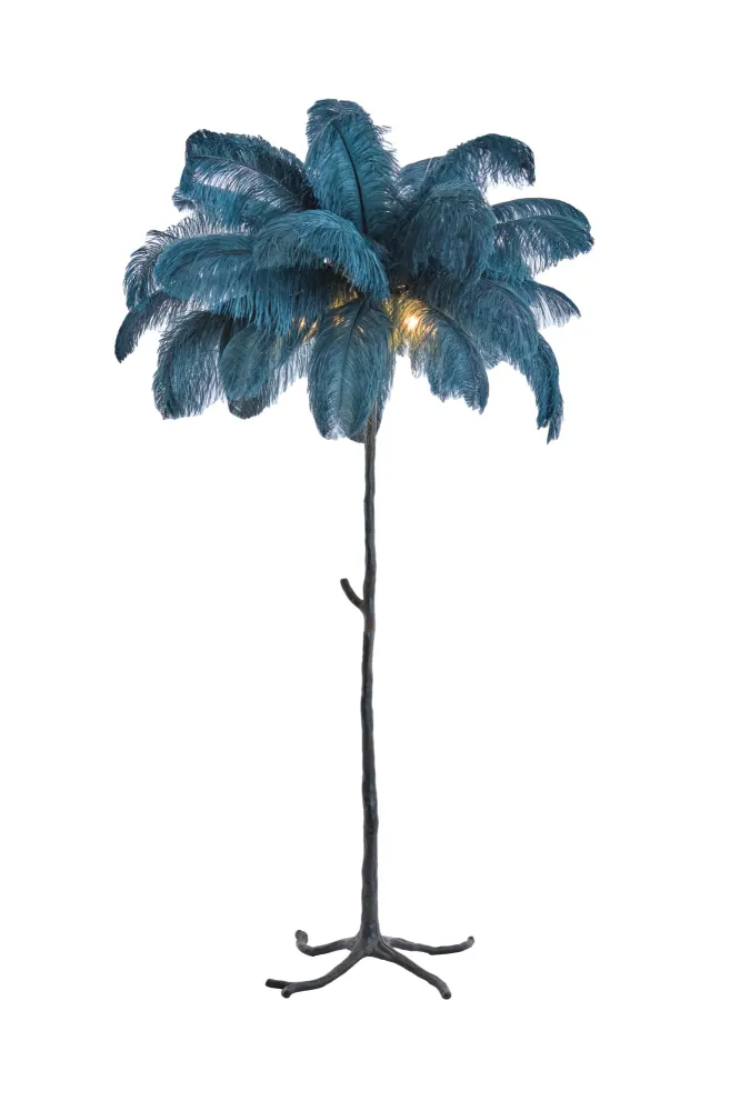 Light & Living vloerlamp FEATHER - blauw - Ø95x180cm