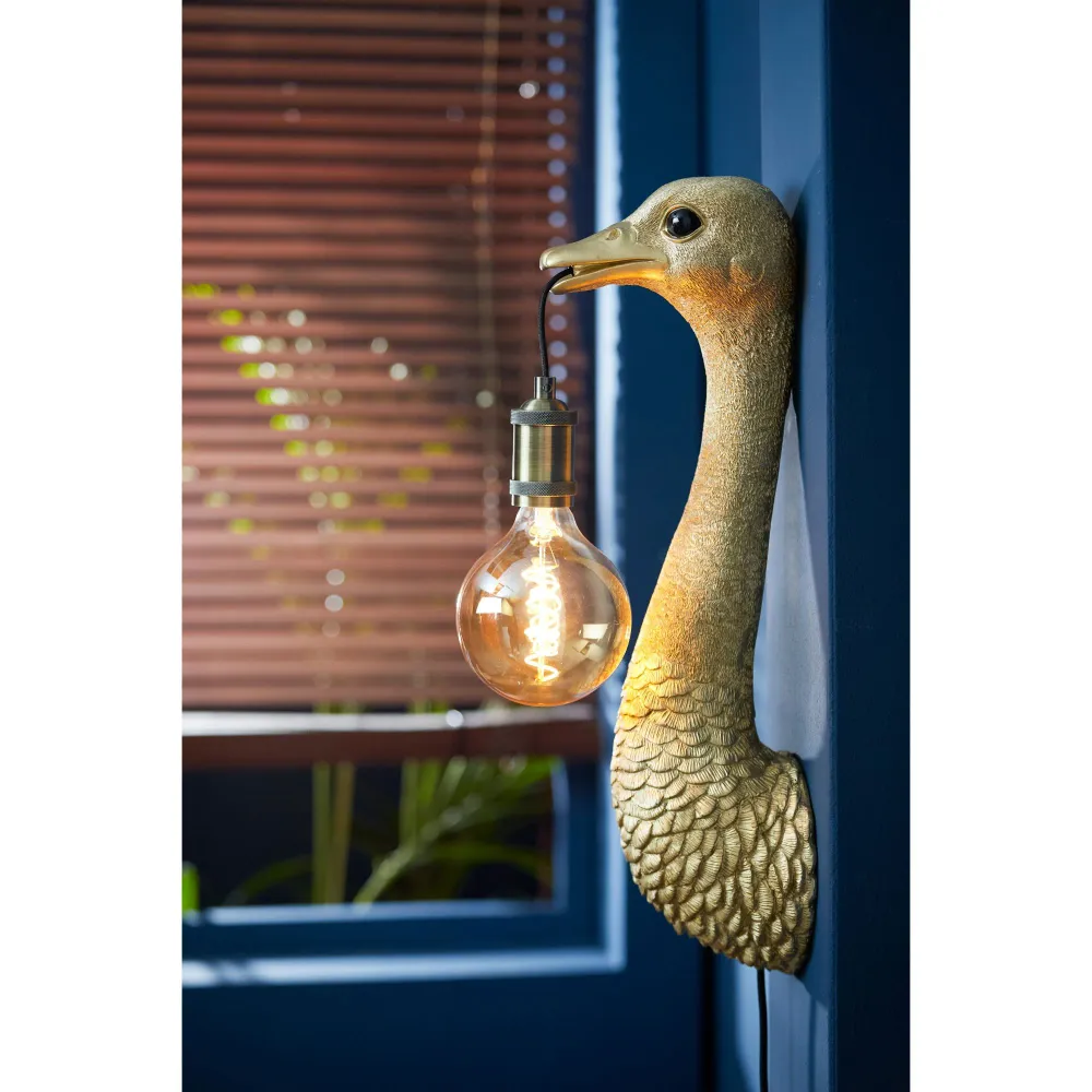 Light & Living wandlamp Ostrich - goud - 18x15.5x57.5cm
