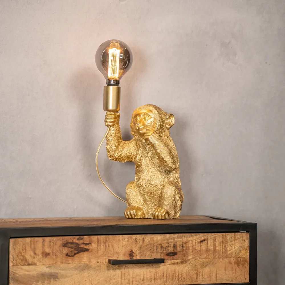 Tafellamp Monkey | Goud 23,5 Light & Living