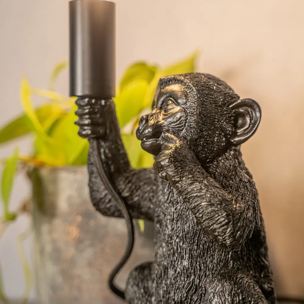 Tafellamp Monkey | Zwart 23,5 Light & Living