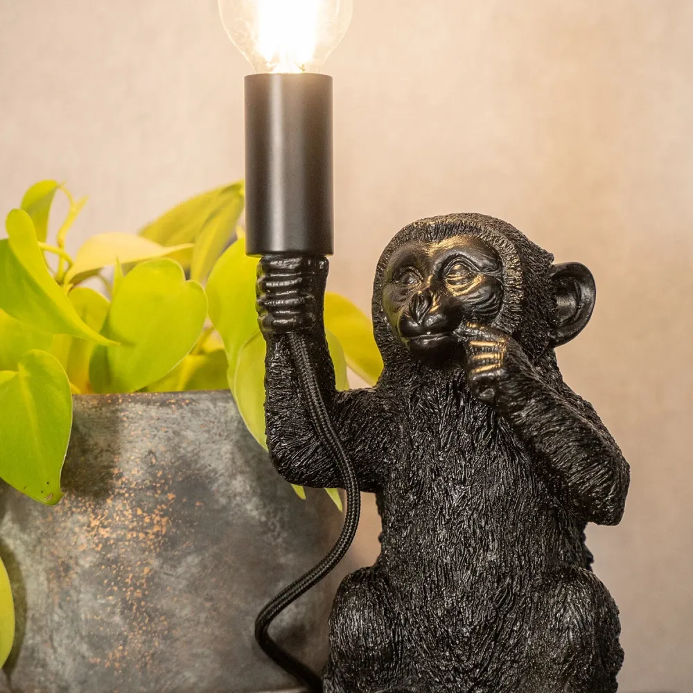 Tafellamp Monkey | Zwart 34 Light & Living