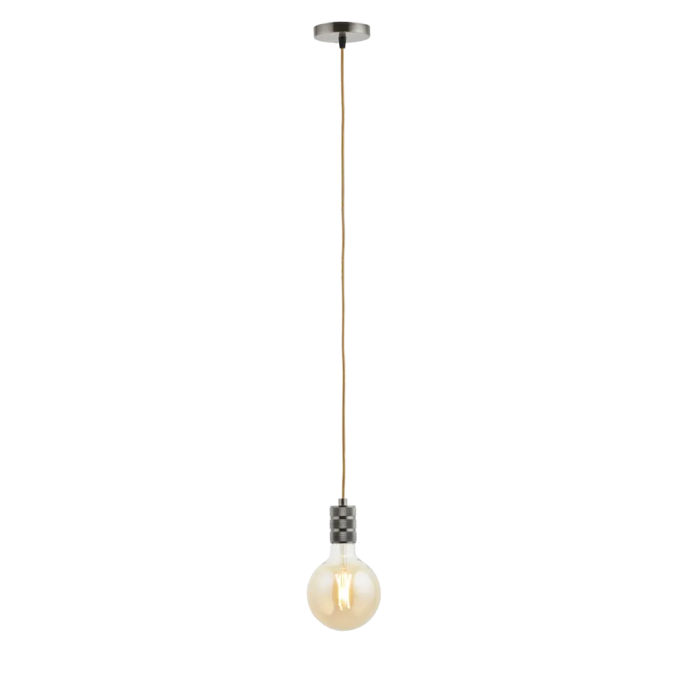 Lighto | Pendel Brons | Inclusief Lichtbron Goud | Retro | 1.5m Snoer | Met Plafondkap