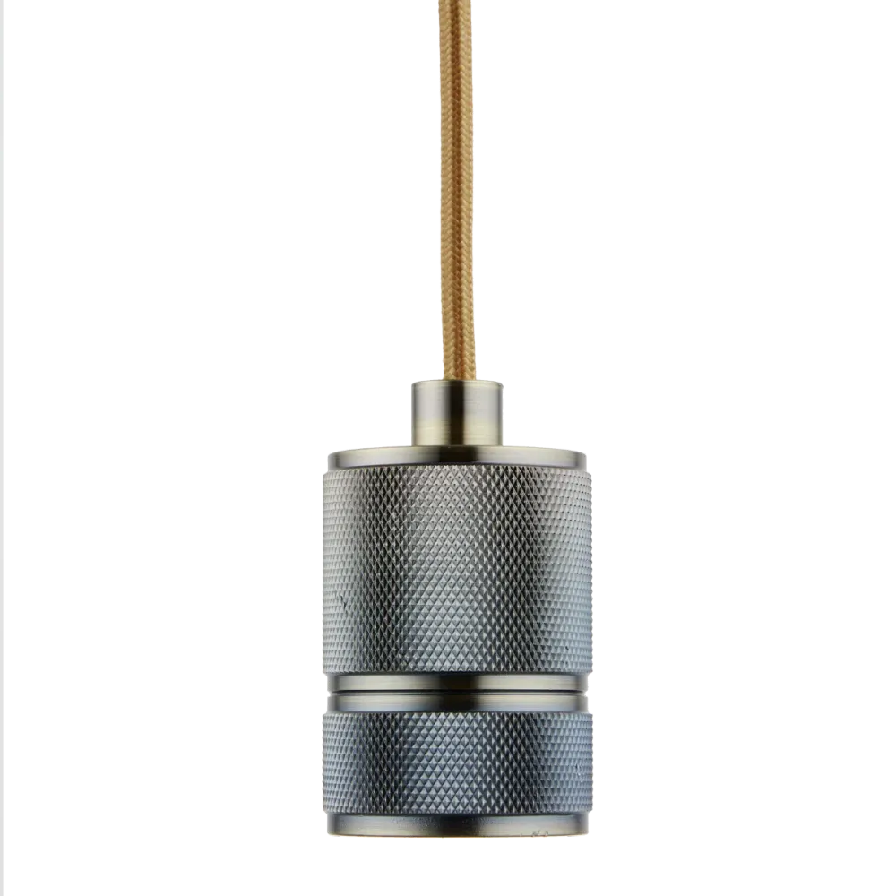 Lighto | Pendel Brons | Inclusief Lichtbron Rookglas | Classic | 1.5m Snoer | Met Plafondkap