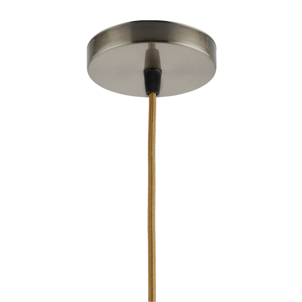 Lighto | Pendel Brons | Inclusief Lichtbron Rookglas | Classic | 1.5m Snoer | Met Plafondkap