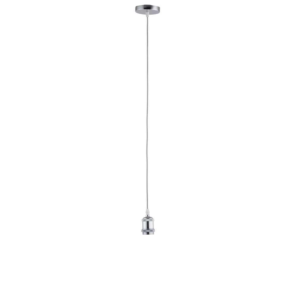 Lighto | Pendel Chroom E27 Fitting | Vintage | 1.5m Snoer | Met Plafondkap