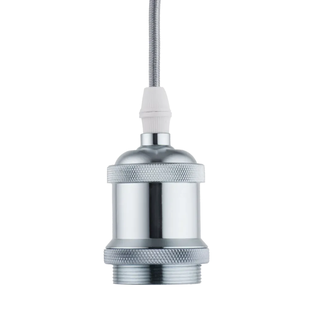 Lighto | Pendel Chroom | Inclusief Lichtbron Goud | Vintage | 1.5m Snoer | Met Plafondkap