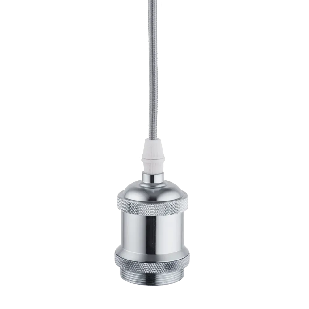 Lighto | Pendel Chroom | Inclusief Lichtbron Goud | Vintage | 1.5m Snoer | Met Plafondkap