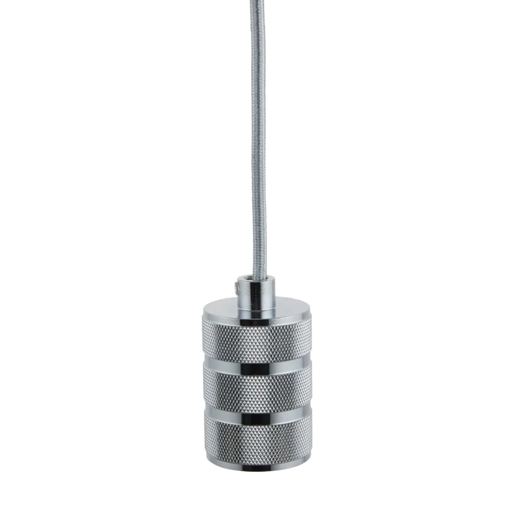 Lighto | Pendel Chroom | Inclusief Lichtbron Goud | Retro | 1.5m Snoer | Met Plafondkap