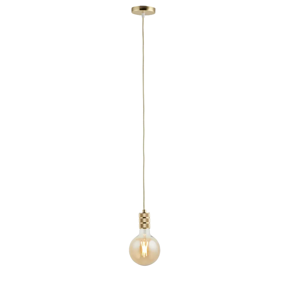 Lighto | Pendel Goud | Inclusief Lichtbron Goud | Retro | 1.5m Snoer | Met Plafondkap