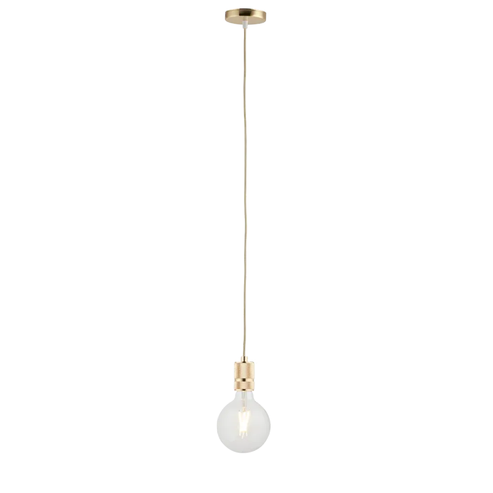 Lighto | Pendel Goud | Inclusief Lichtbron Helder | Classic | 1.5m Snoer | Met Plafondkap