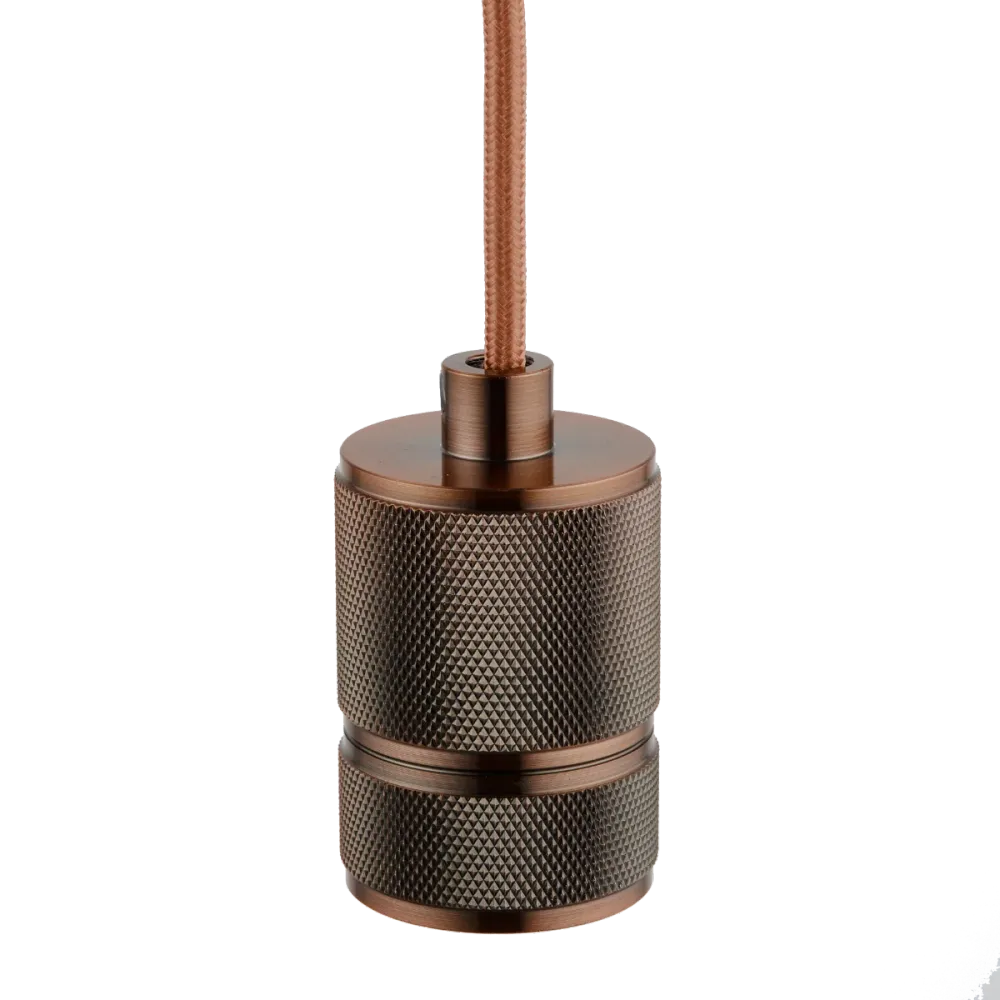 Lighto | Pendel Koper | Inclusief Lichtbron Rookglas | Classic | 1.5m Snoer | Met Plafondkap