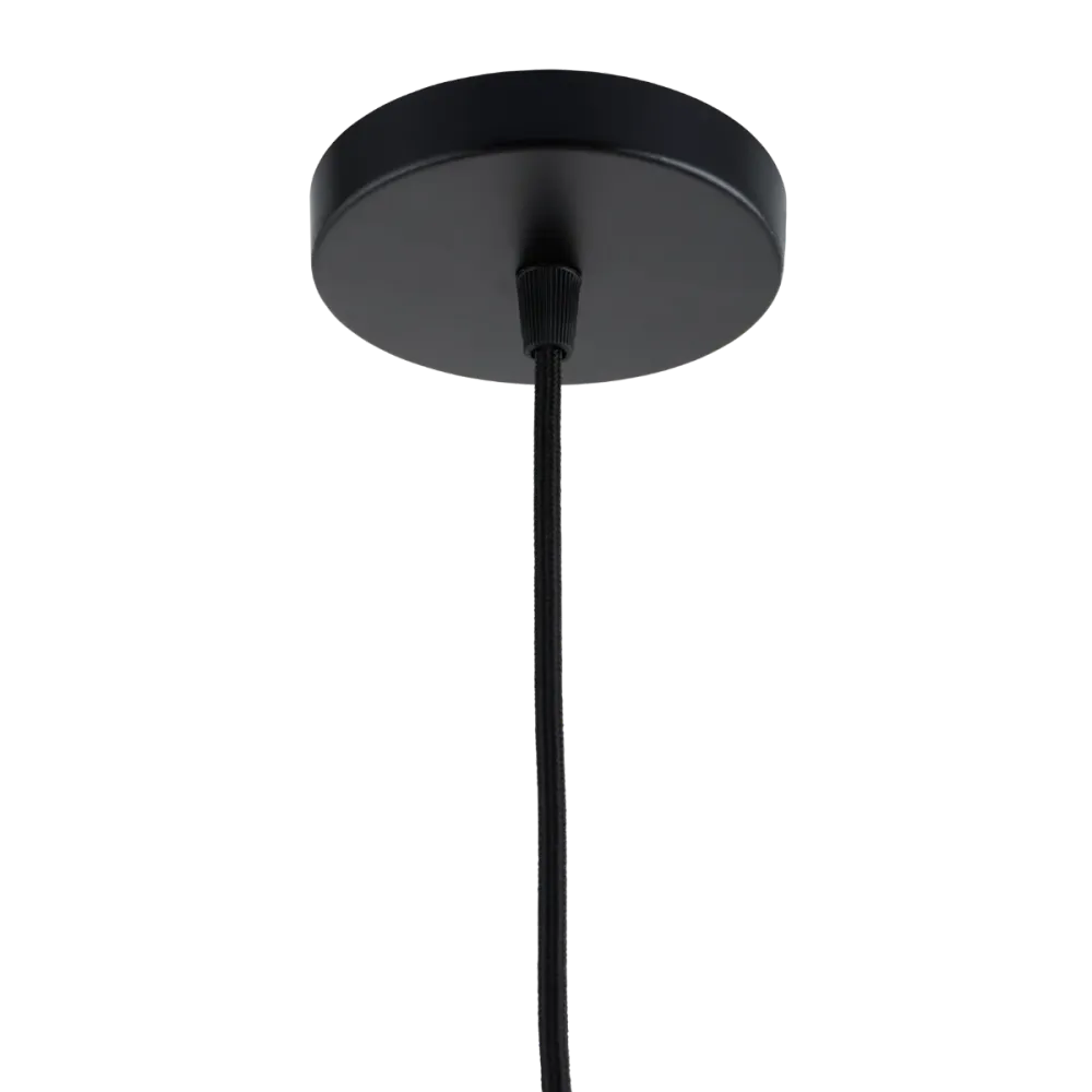 Lighto | Pendel Mat Zwart | Inclusief Lichtbron Helder | Retro | 1.5m Snoer | Met Plafondkap