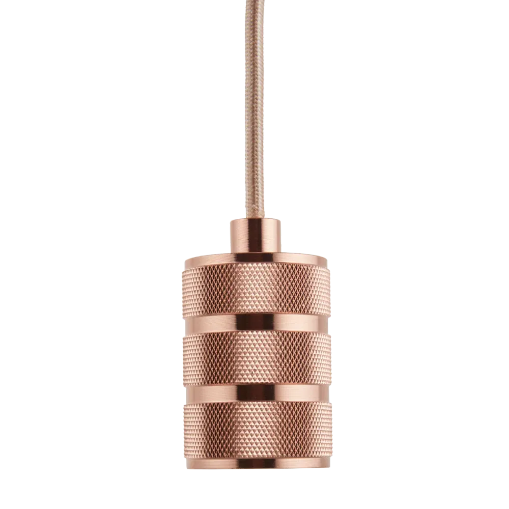 Lighto | Pendel Rosé Goud | Inclusief Lichtbron Goud | Retro | 1.5m Snoer | Met Plafondkap