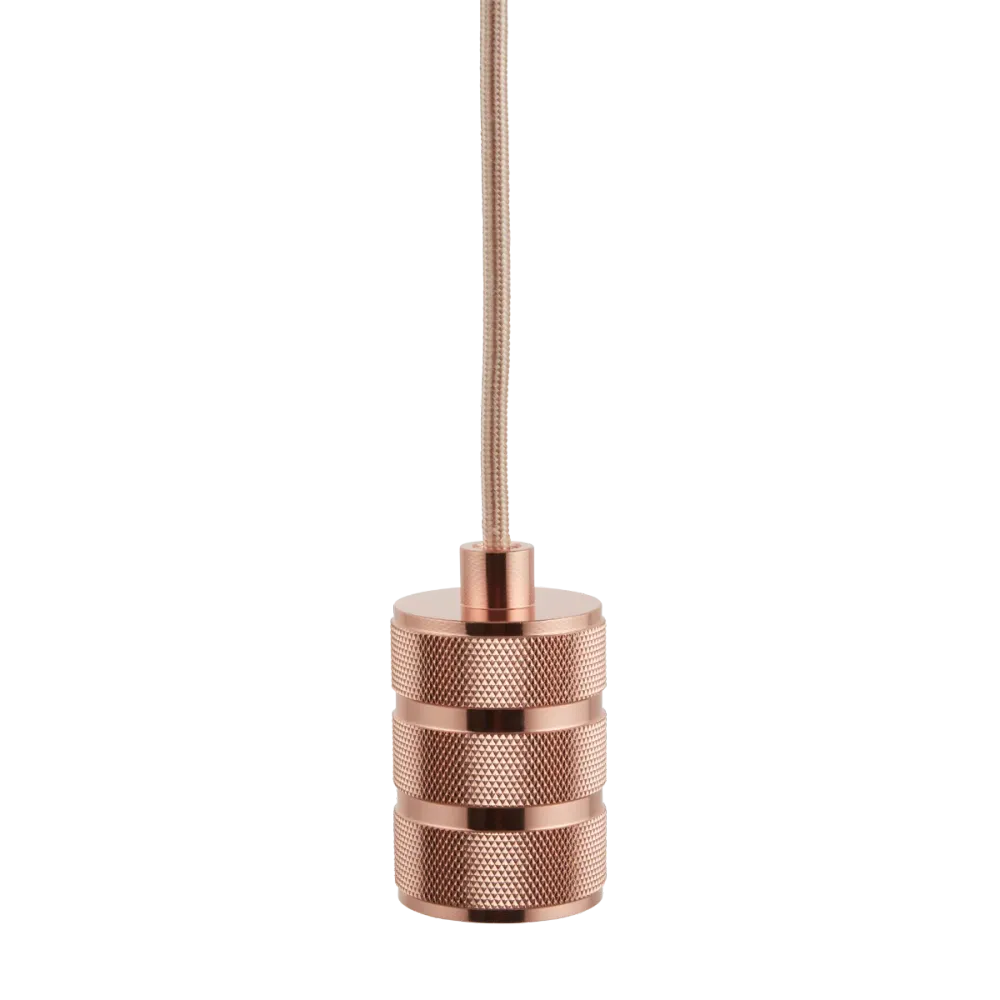 Lighto | Pendel Rosé Goud | Inclusief Lichtbron Goud | Retro | 1.5m Snoer | Met Plafondkap
