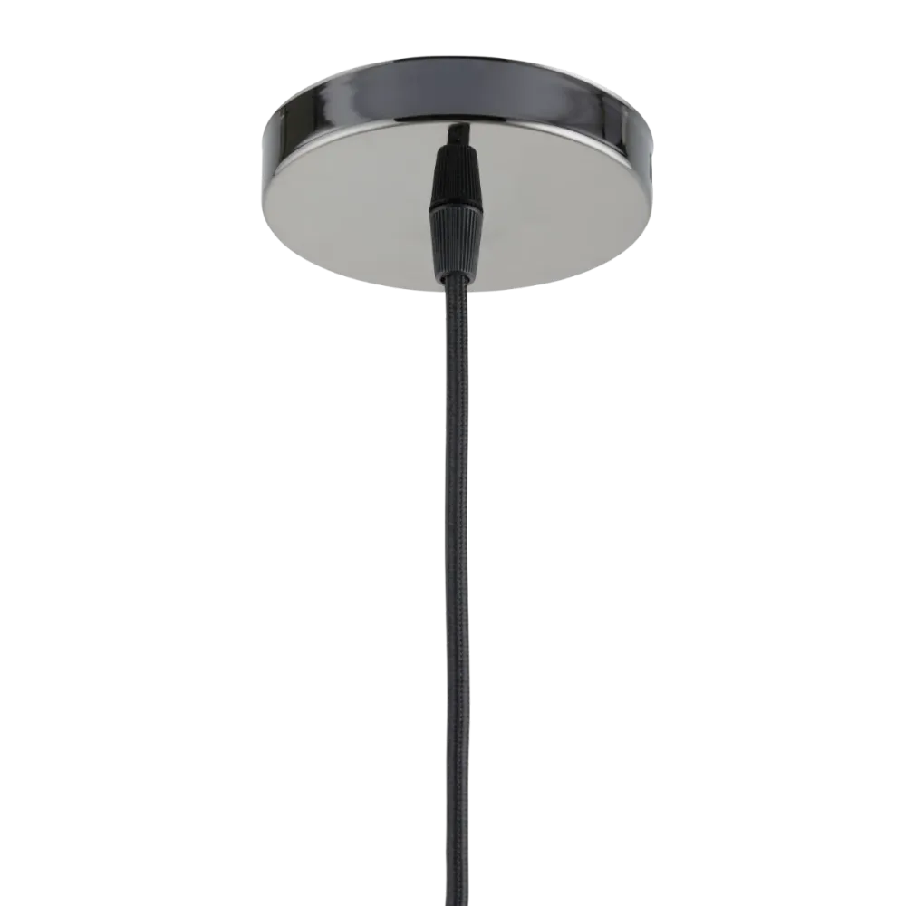 Lighto | Pendel Zwart Titanium | Inclusief Lichtbron Rookglas | Vintage | 1.5m Snoer | Met Plafondkap