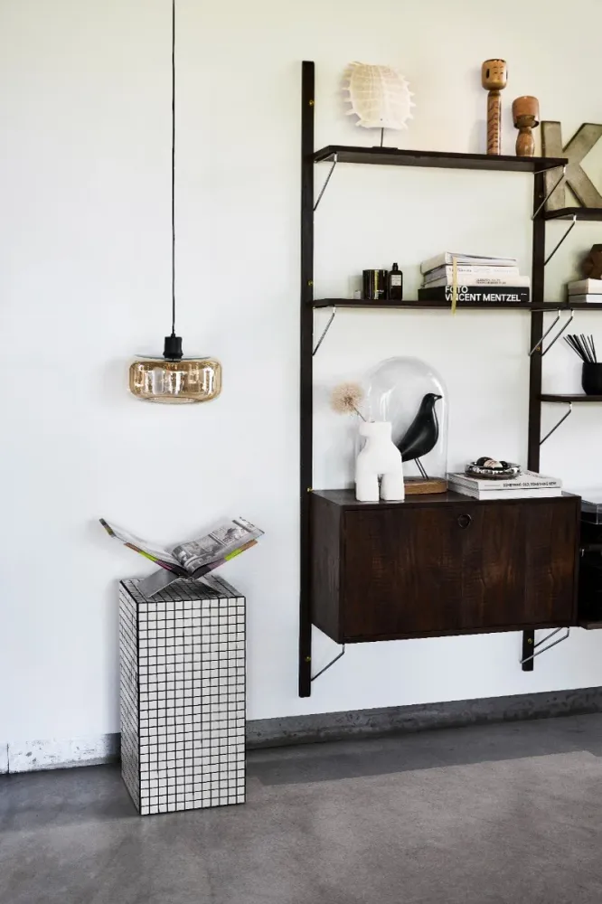 Ligtho | Art deco hanglamp zwart met smoke glas | Velo Lighto