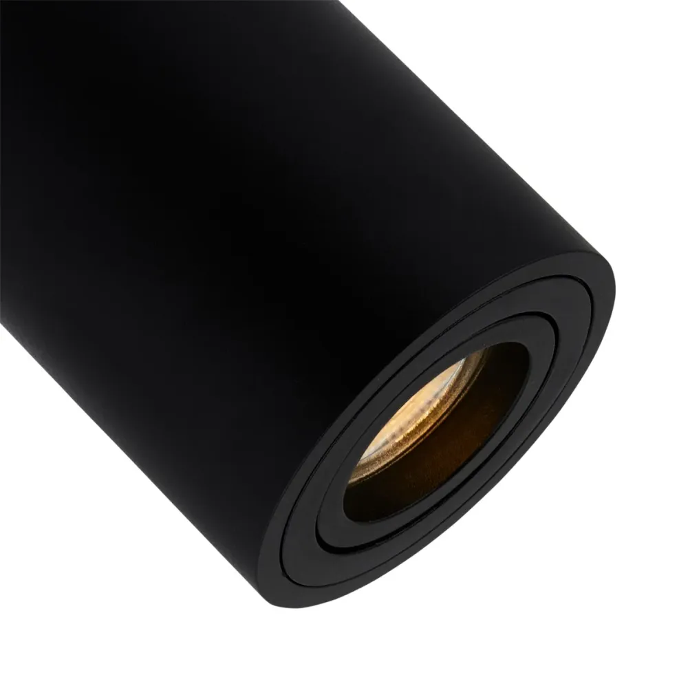 Moderne plafondspot zwart draaibaar en kantelbaar - Rond Lighto