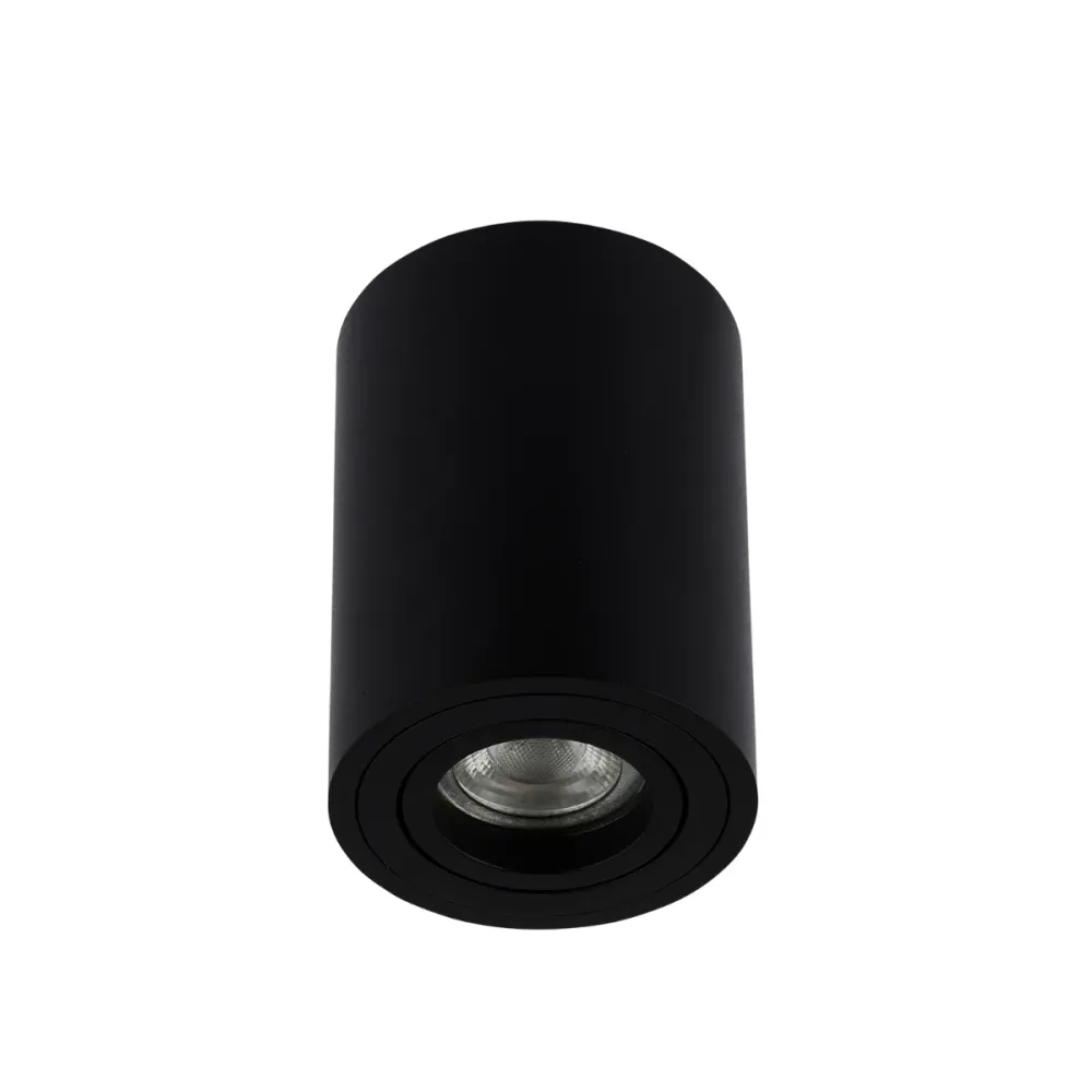 Moderne plafondspot zwart draaibaar en kantelbaar - Rond Lighto