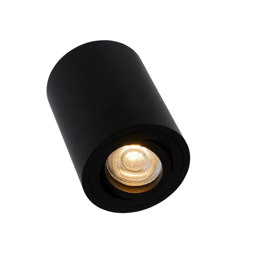 Moderne plafondspot zwart draaibaar en kantelbaar - Rond Lighto