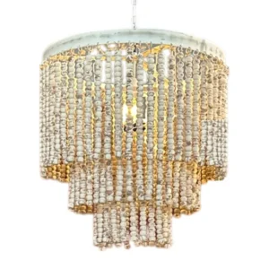Hanglamp kraal wit 60cm 2557 Lindeboom Wonen & Lifestyle