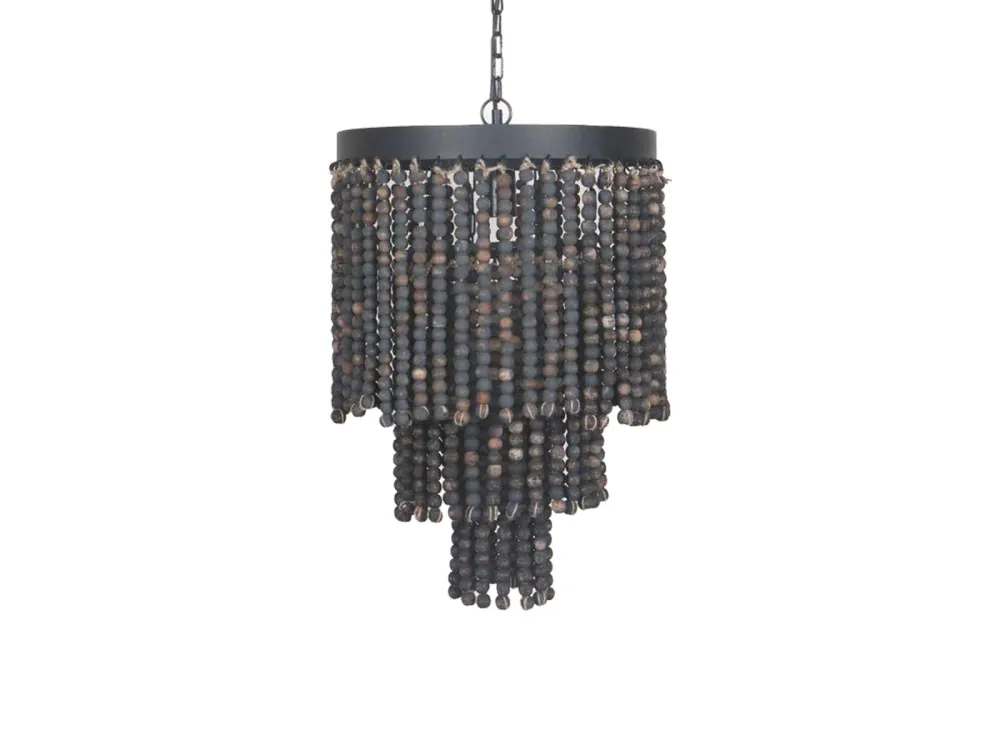 Hanglamp kraal zwart 40cm 2556 Lindeboom Wonen & Lifestyle