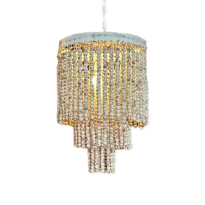 Hanglamp kral hout wit 40cm 2559 Lindeboom Wonen & Lifestyle