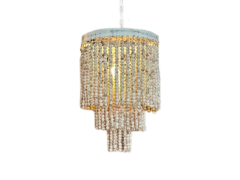 Hanglamp kral hout wit 40cm 2559 Lindeboom Wonen & Lifestyle