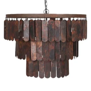 Hanglamp roest lamel Ø 60 cm / 2527 Lindeboom Wonen & Lifestyle
