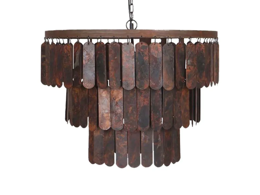 Hanglamp roest lamel Ø 60 cm / 2527 Lindeboom Wonen & Lifestyle