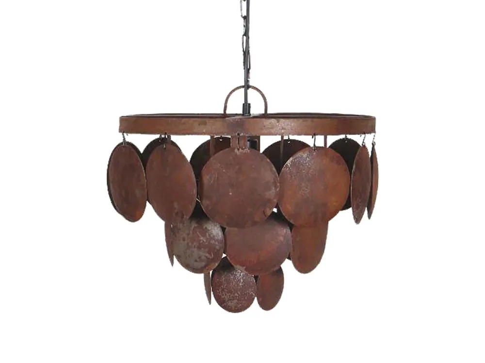 Hanglamp roest schijf Ø 40 cm / 2524 Lindeboom Wonen & Lifestyle