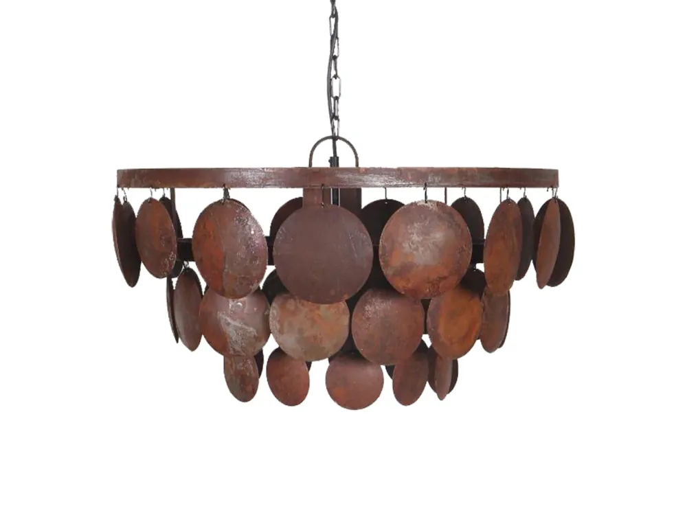 Hanglamp schijfjes roest Ø 60 cm / 2522 Lindeboom Wonen & Lifestyle