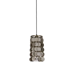 Hanglamp vineer brass/brown 22cm 2545 Lindeboom Wonen & Lifestyle