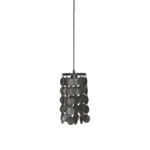 Hanglamp vineer zwart 22cm 2550 Lindeboom Wonen & Lifestyle