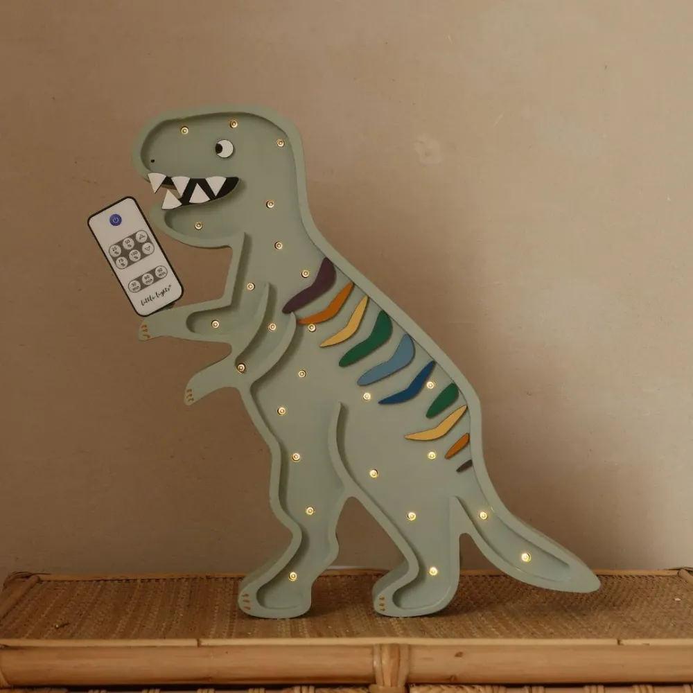 Little Lights Lamp Dino T-Rex - Khaki Pastel