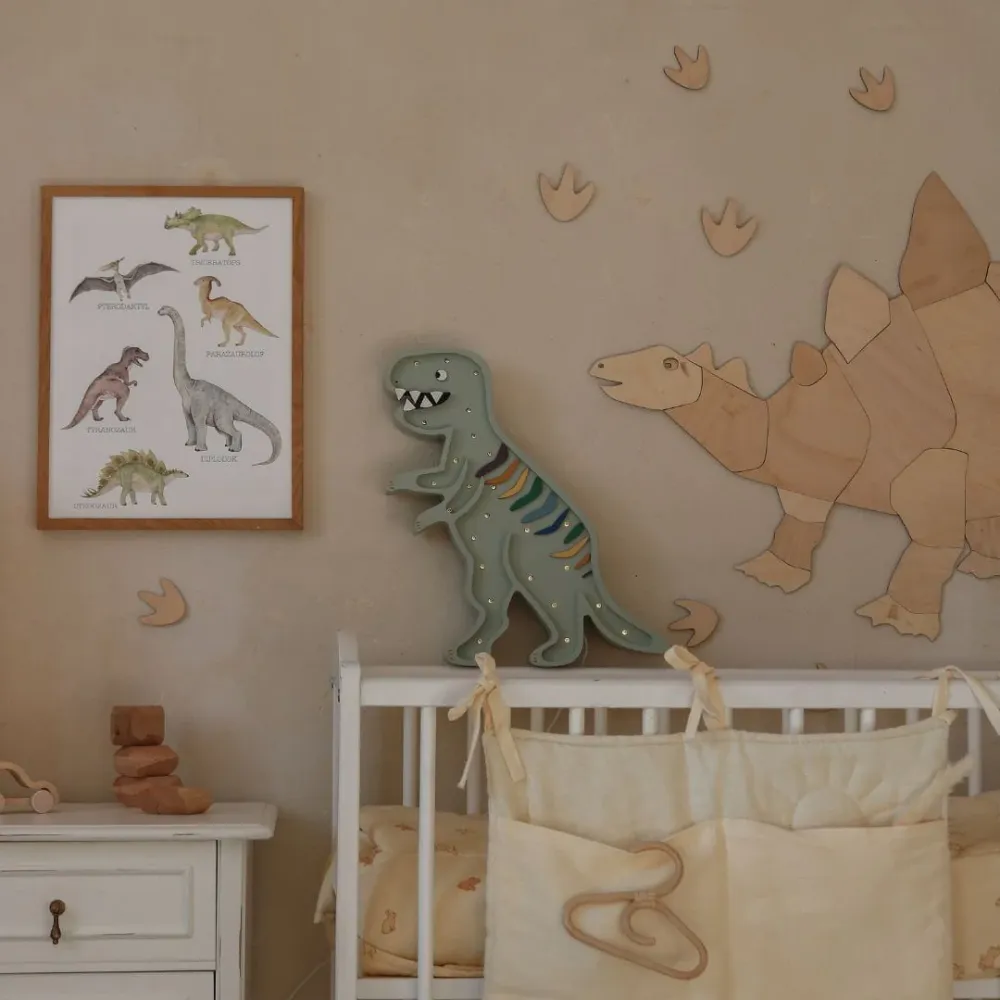 Little Lights Lamp Dino T-Rex - Khaki Pastel