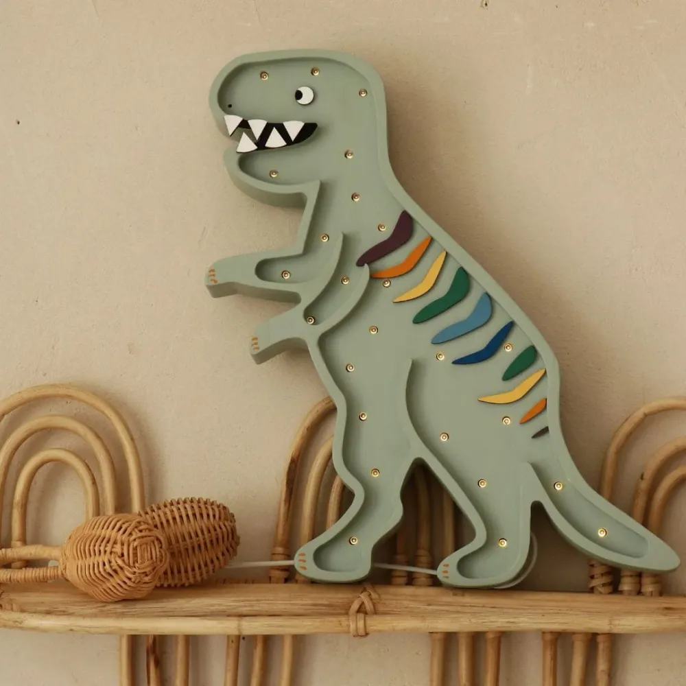 Little Lights Lamp Dino T-Rex - Khaki Pastel