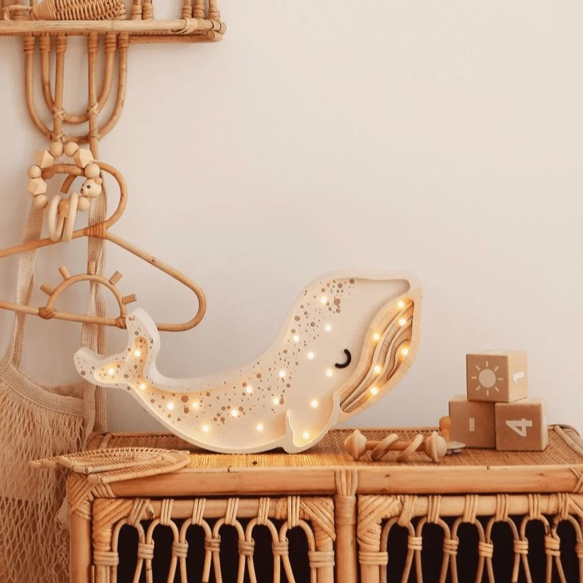 Little Lights Lamp Walvis - Wit