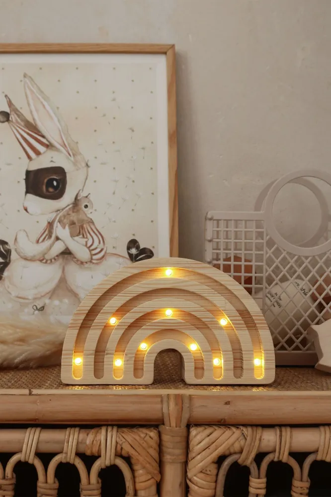 Little Lights Mini Lamp Regenboog - Naturel