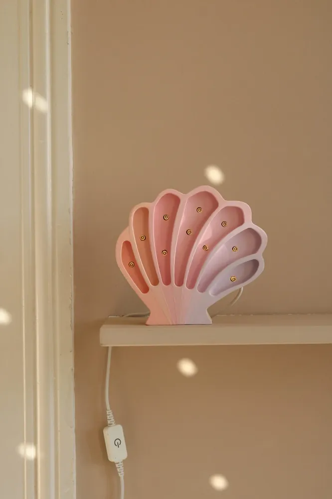 Little Lights Mini Lamp Schelp - Mermaids Pink - Roze