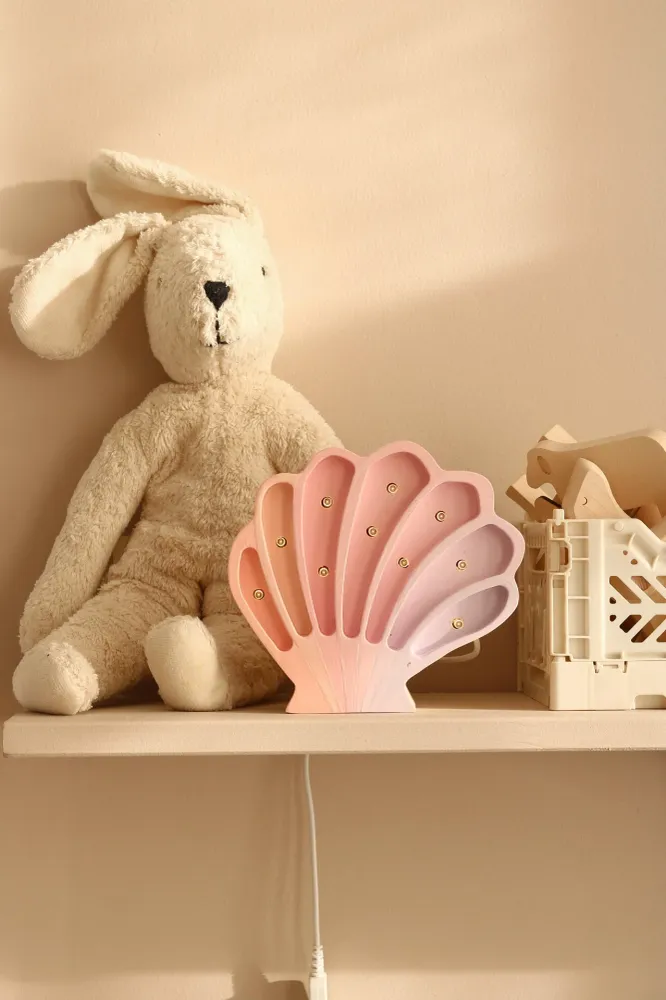 Little Lights Mini Lamp Schelp - Mermaids Pink - Roze