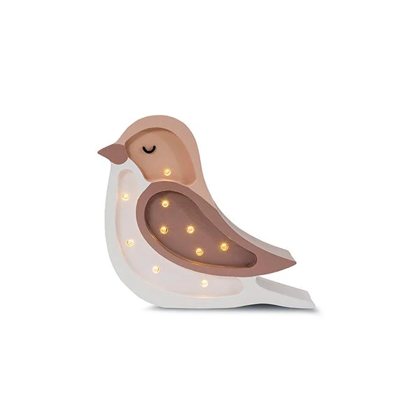 Little Lights Mini Lamp Vogel - Coffee Beige