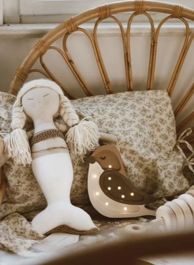Little Lights Mini Lamp Vogel - Coffee Beige