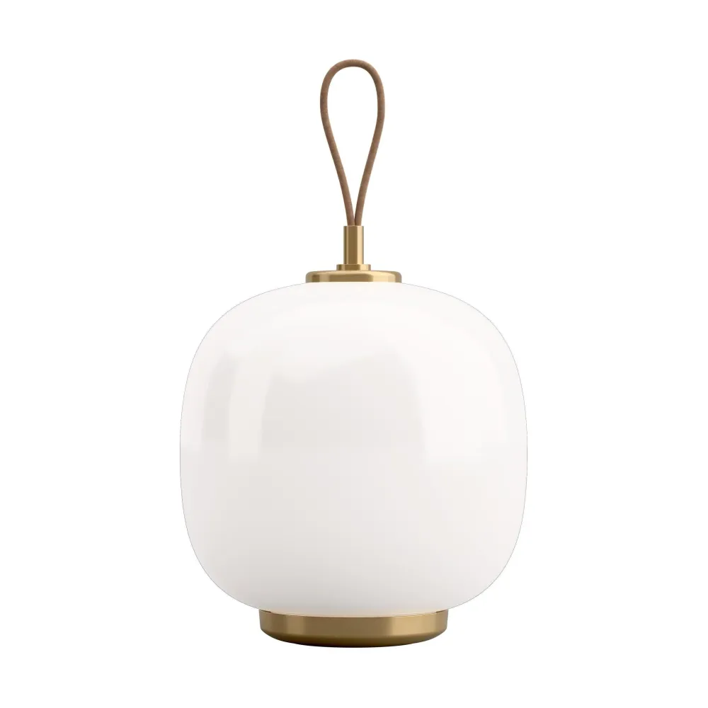 Louis Poulsen VL 45 Radiohus Portable lamp Brass/Glossy White Opal
