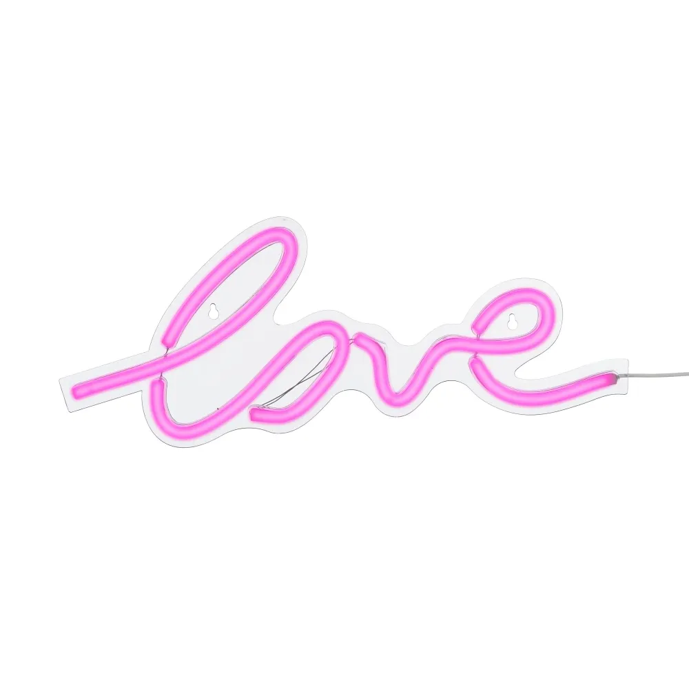 Luca Lighting Love Neonverlichting met Timerfunctie - L45 x B2 x H18 cm - Roze