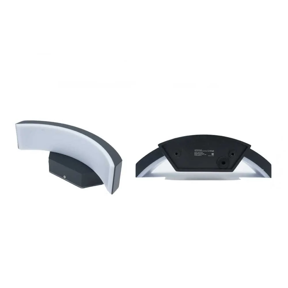 LUM DECORATIVO LED BARR CURVA I 9W 85-240V 3000K NEGRO LUCEK