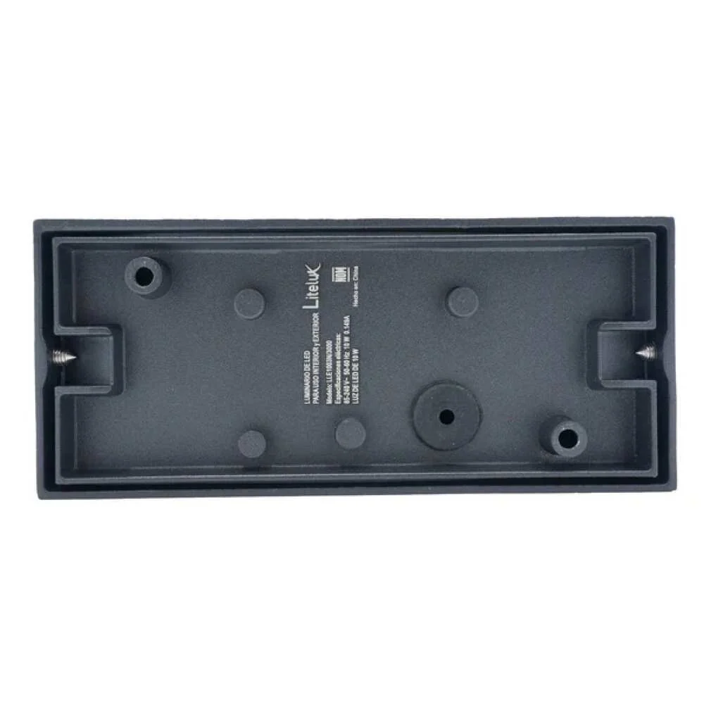 LUM DECORATIVO LED CUADRADO 10W 85-240V 3000K NEGRO LUCEK
